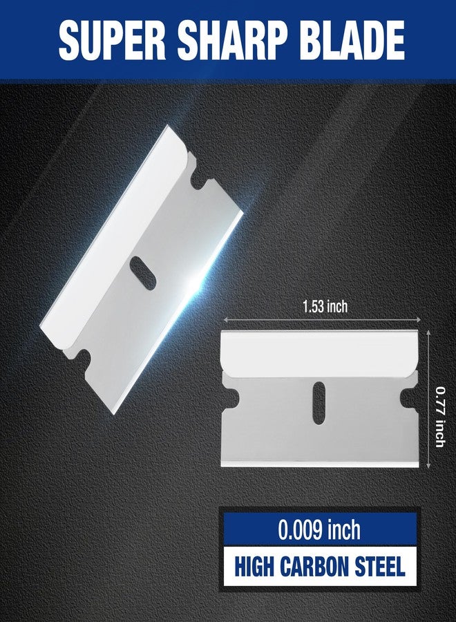 ووركبرو شفرات حلاقة أحادية الحافة من WORKPRO، عبوة من 1000 شفرة، شفرات كاشطة صناعية، شفرات حلاقة أحادية الحافة من الفولاذ عالي الكربون - Image 2